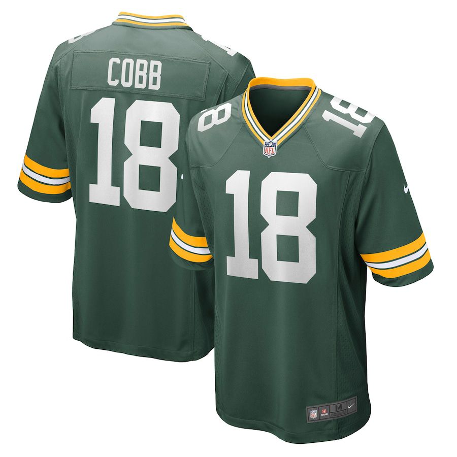 Men Green Bay Packers #18 Randall Cobb Nike Green Game NFL Jersey